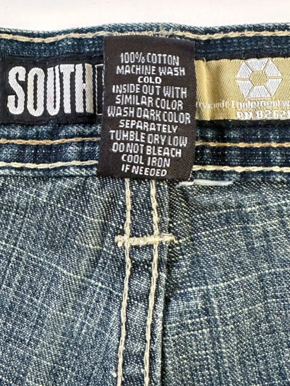 Vtg Southpole Y2K Baggy Wide Leg Skater Blue Jeans 82628 Gold Tab Men's 36 Faded